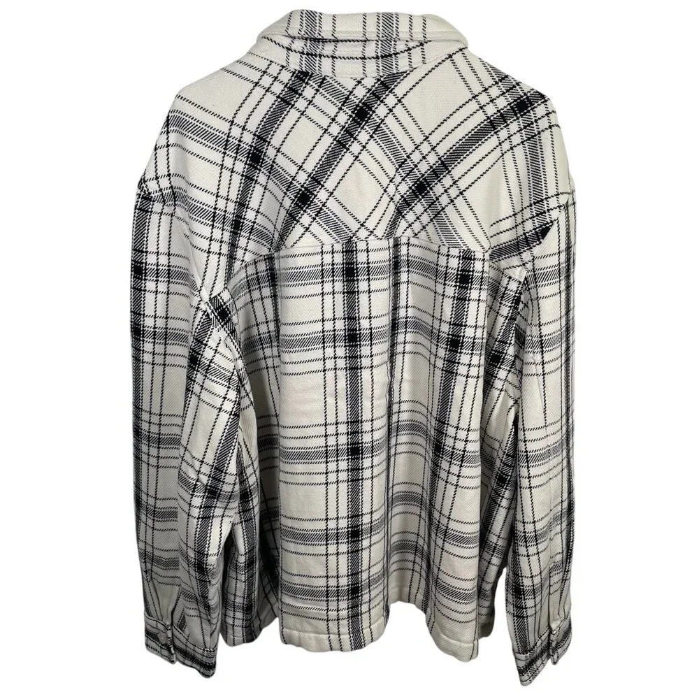 The North Face Valley Twill Utility Shacket Mens XXL Button Lined Plaid New NWT